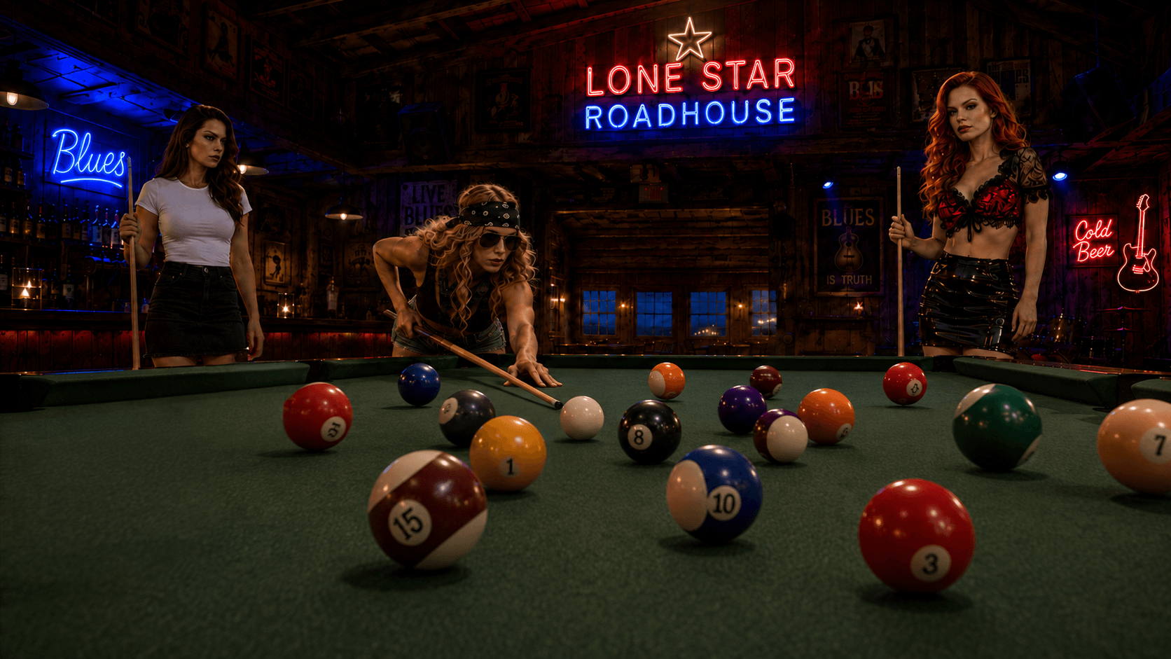 Shooting pool