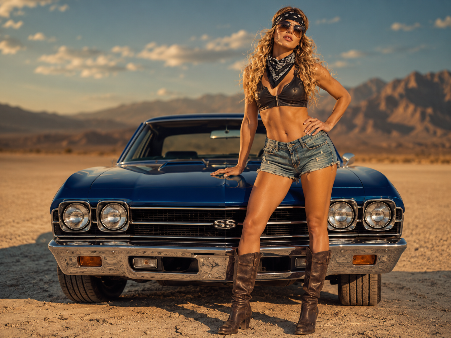 June with her 1969 Chevelle