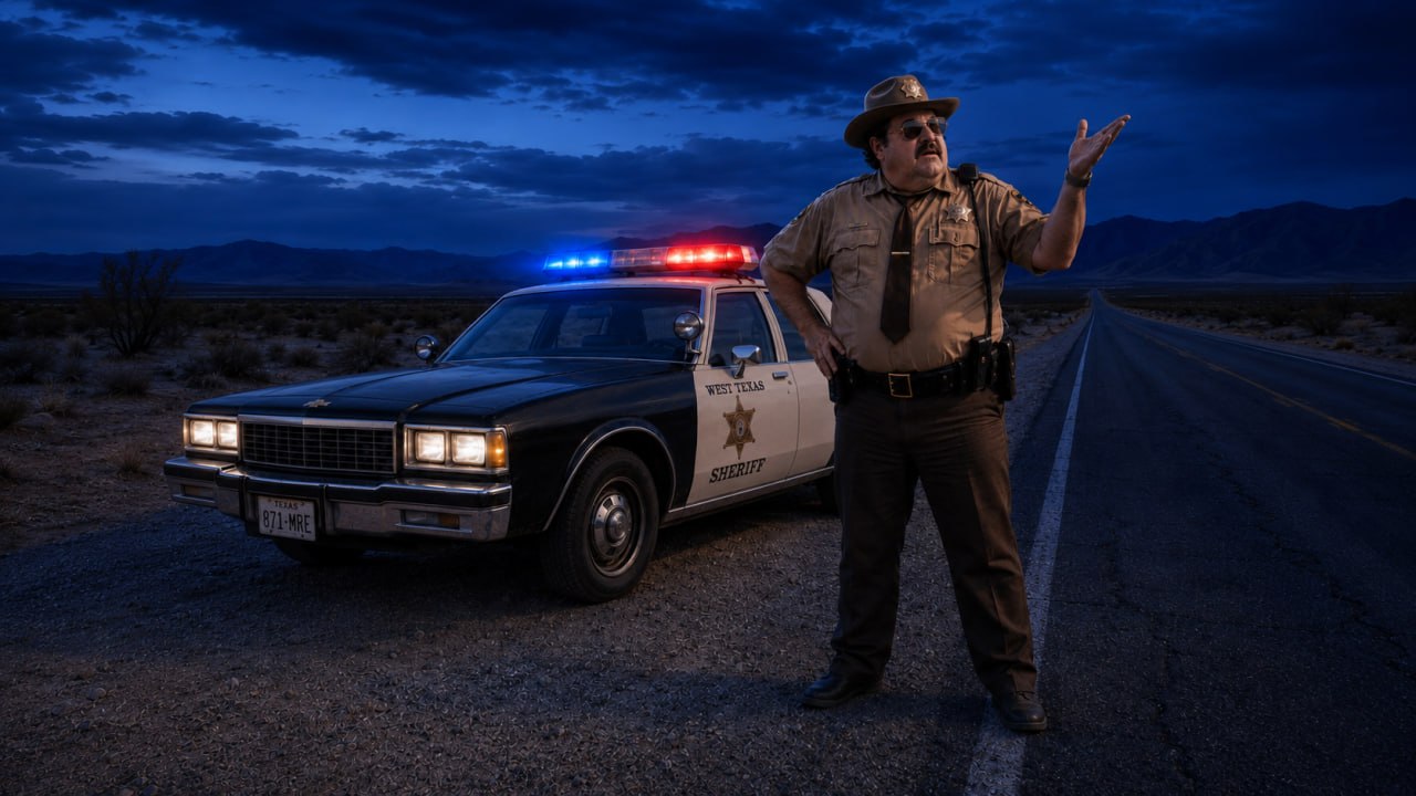 Sheriff Buddy with his Cruiser
